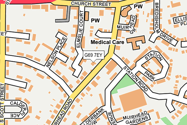 G69 7EY map - OS OpenMap – Local (Ordnance Survey)