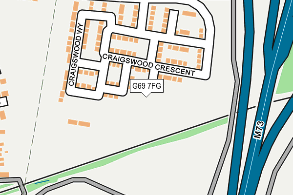 G69 7FG map - OS OpenMap – Local (Ordnance Survey)