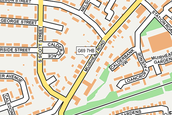 G69 7HB map - OS OpenMap – Local (Ordnance Survey)