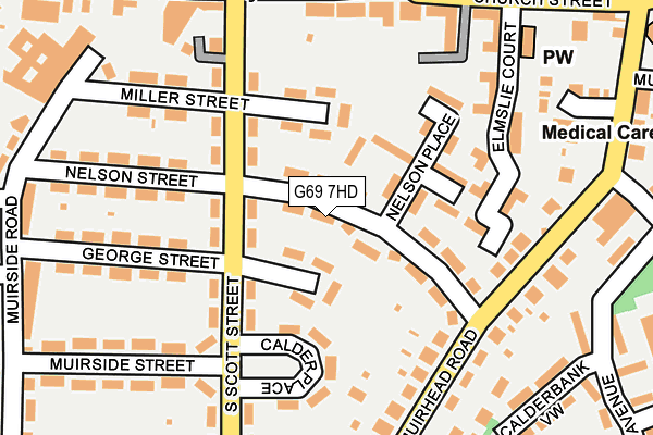 G69 7HD map - OS OpenMap – Local (Ordnance Survey)