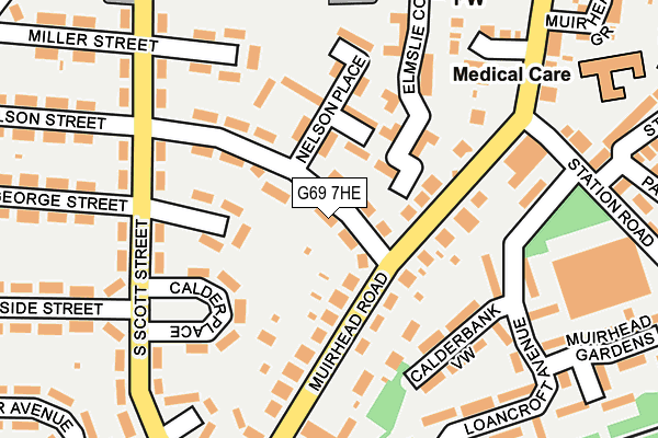 G69 7HE map - OS OpenMap – Local (Ordnance Survey)