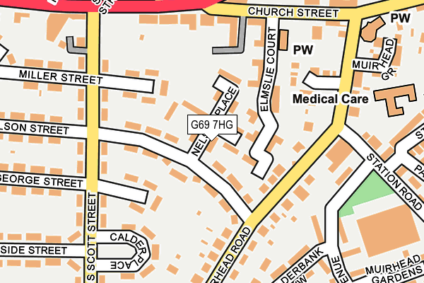 G69 7HG map - OS OpenMap – Local (Ordnance Survey)