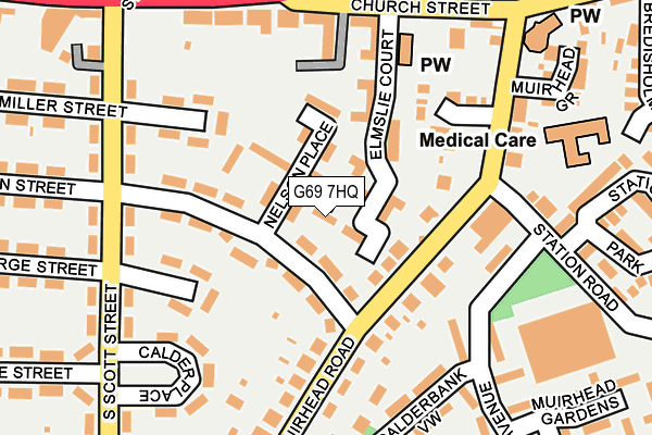 G69 7HQ map - OS OpenMap – Local (Ordnance Survey)