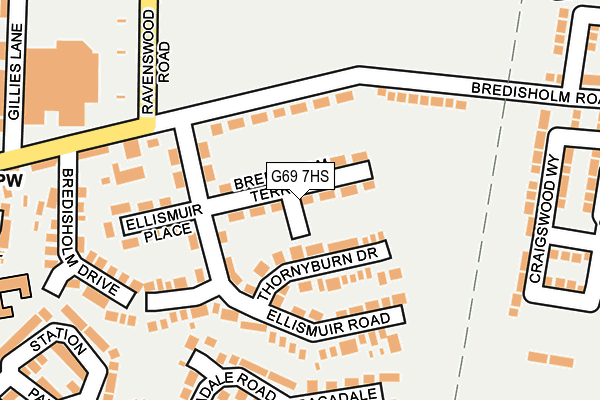 G69 7HS map - OS OpenMap – Local (Ordnance Survey)