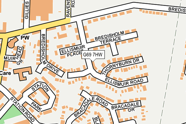 G69 7HW map - OS OpenMap – Local (Ordnance Survey)