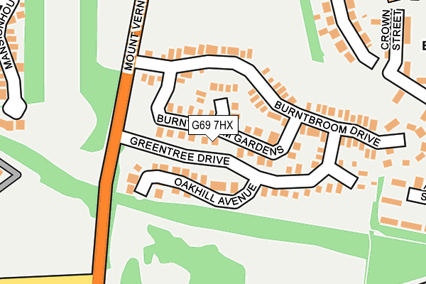 G69 7HX map - OS OpenMap – Local (Ordnance Survey)