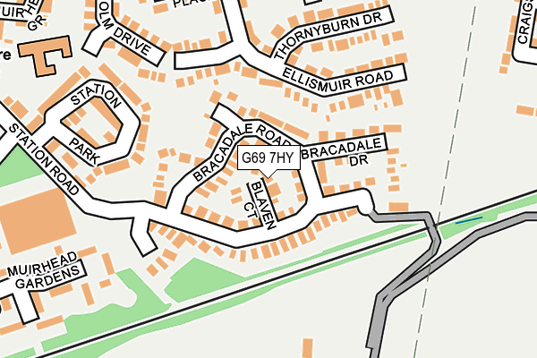 G69 7HY map - OS OpenMap – Local (Ordnance Survey)