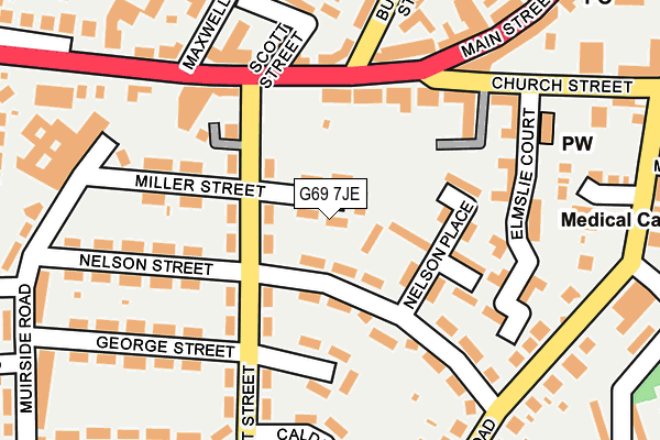 G69 7JE map - OS OpenMap – Local (Ordnance Survey)