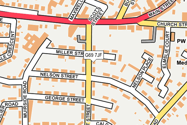 G69 7JF map - OS OpenMap – Local (Ordnance Survey)