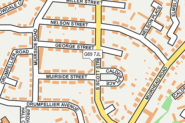 G69 7JL map - OS OpenMap – Local (Ordnance Survey)
