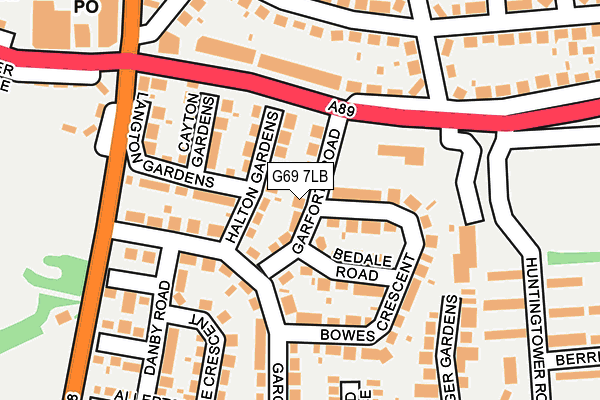 G69 7LB map - OS OpenMap – Local (Ordnance Survey)