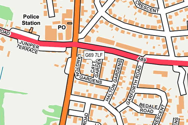 G69 7LF map - OS OpenMap – Local (Ordnance Survey)