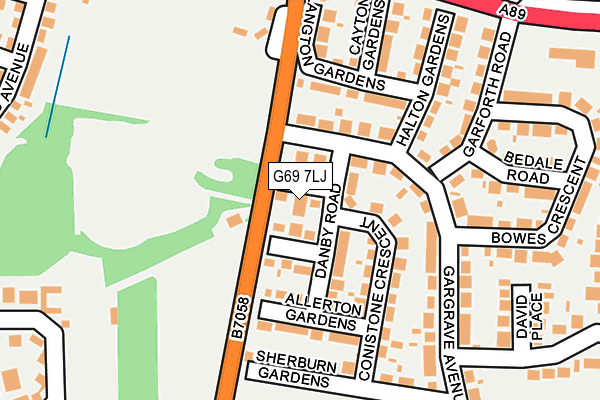 G69 7LJ map - OS OpenMap – Local (Ordnance Survey)