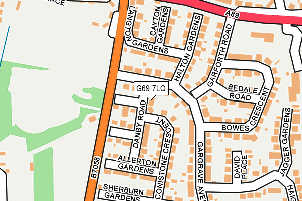 G69 7LQ map - OS OpenMap – Local (Ordnance Survey)