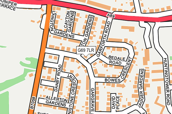 G69 7LR map - OS OpenMap – Local (Ordnance Survey)
