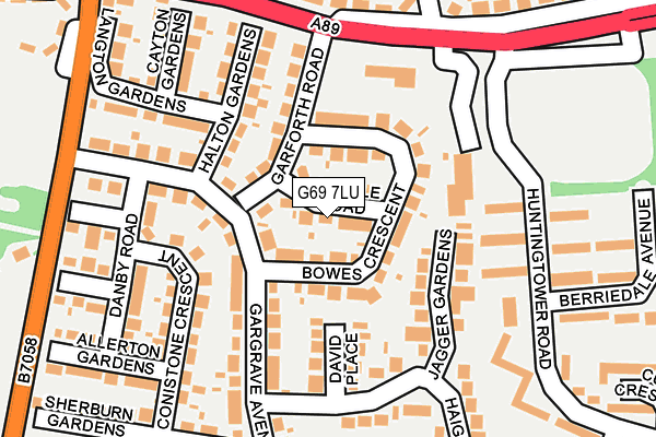 G69 7LU map - OS OpenMap – Local (Ordnance Survey)