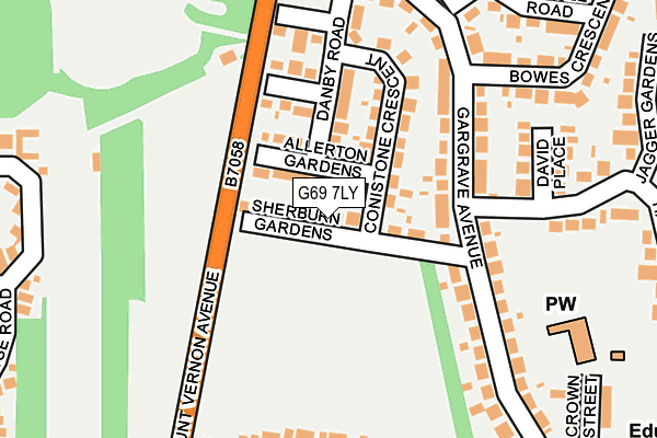 G69 7LY map - OS OpenMap – Local (Ordnance Survey)