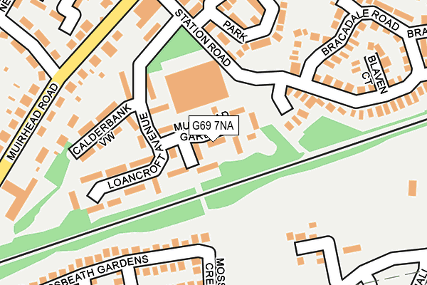 G69 7NA map - OS OpenMap – Local (Ordnance Survey)