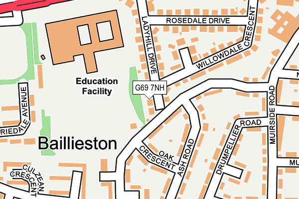 G69 7NH map - OS OpenMap – Local (Ordnance Survey)