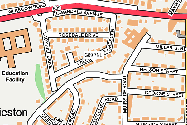 G69 7NL map - OS OpenMap – Local (Ordnance Survey)