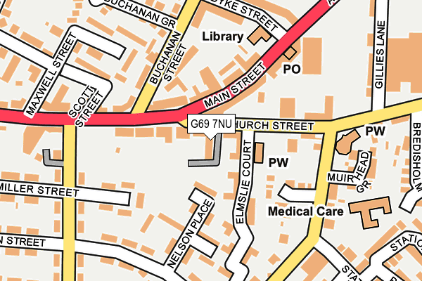 G69 7NU map - OS OpenMap – Local (Ordnance Survey)