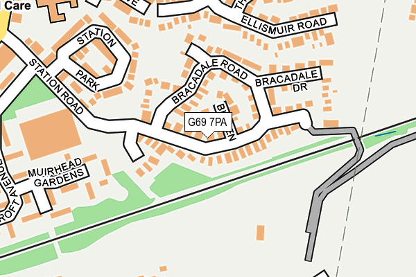 G69 7PA map - OS OpenMap – Local (Ordnance Survey)