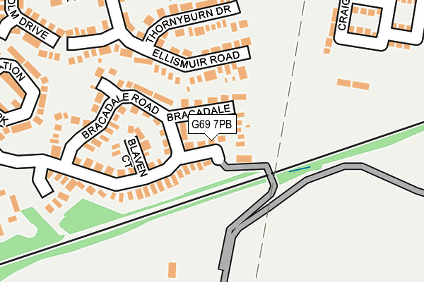 G69 7PB map - OS OpenMap – Local (Ordnance Survey)