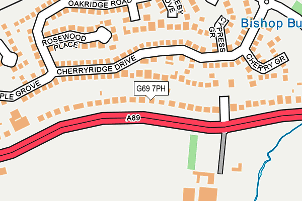 G69 7PH map - OS OpenMap – Local (Ordnance Survey)