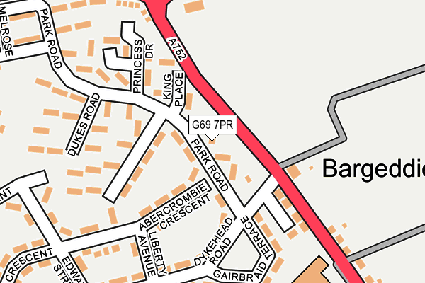 G69 7PR map - OS OpenMap – Local (Ordnance Survey)