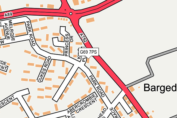 G69 7PS map - OS OpenMap – Local (Ordnance Survey)