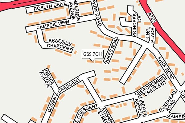 G69 7QH map - OS OpenMap – Local (Ordnance Survey)