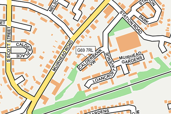 G69 7RL map - OS OpenMap – Local (Ordnance Survey)