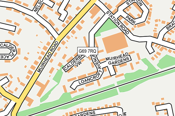 G69 7RQ map - OS OpenMap – Local (Ordnance Survey)