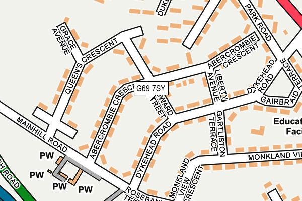 G69 7SY map - OS OpenMap – Local (Ordnance Survey)
