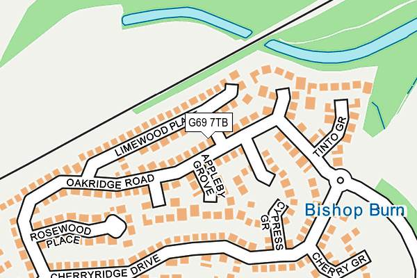 G69 7TB map - OS OpenMap – Local (Ordnance Survey)