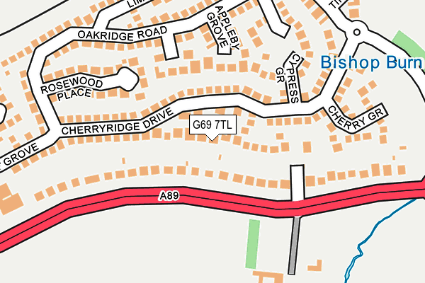 G69 7TL map - OS OpenMap – Local (Ordnance Survey)