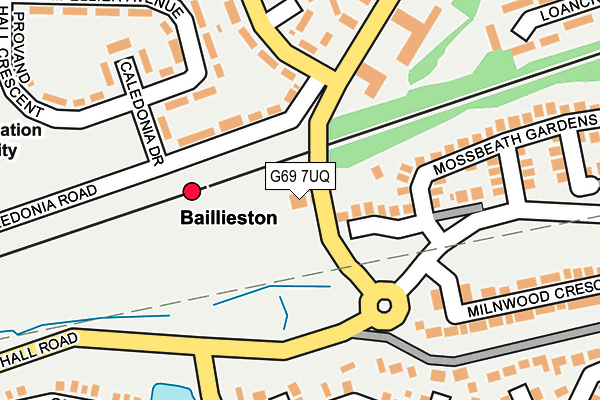 G69 7UQ map - OS OpenMap – Local (Ordnance Survey)