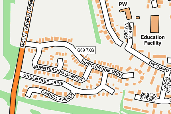 G69 7XG map - OS OpenMap – Local (Ordnance Survey)