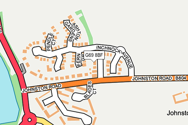 G69 8BF map - OS OpenMap – Local (Ordnance Survey)