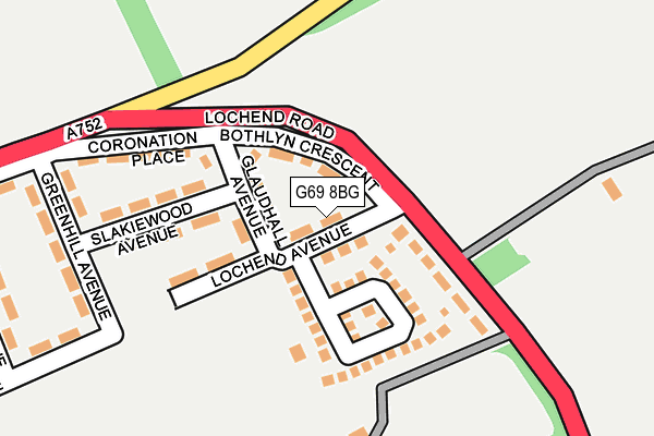 G69 8BG map - OS OpenMap – Local (Ordnance Survey)