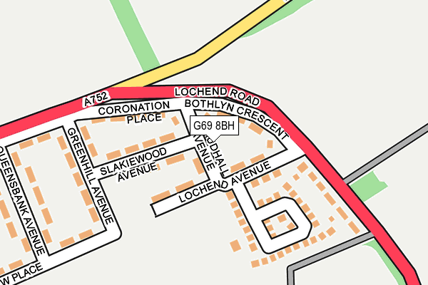 G69 8BH map - OS OpenMap – Local (Ordnance Survey)