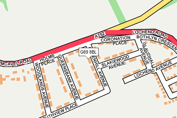 G69 8BL map - OS OpenMap – Local (Ordnance Survey)