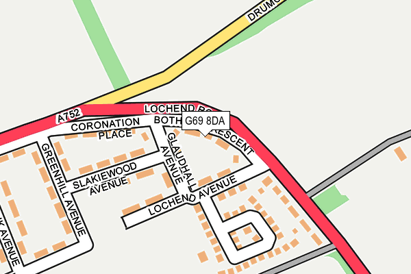 G69 8DA map - OS OpenMap – Local (Ordnance Survey)