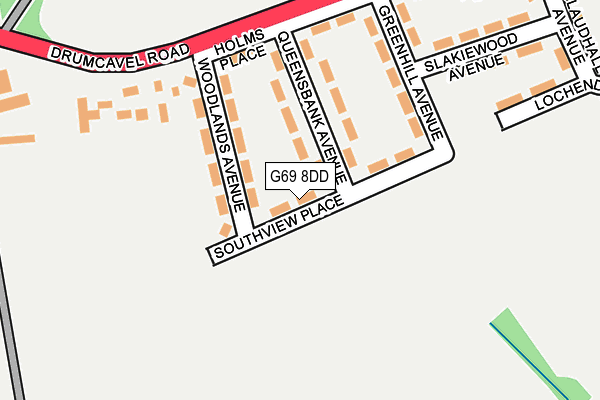 G69 8DD map - OS OpenMap – Local (Ordnance Survey)