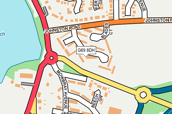 G69 8DH map - OS OpenMap – Local (Ordnance Survey)