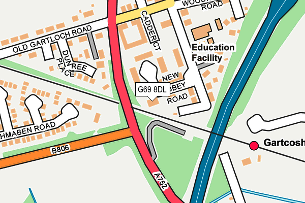 G69 8DL map - OS OpenMap – Local (Ordnance Survey)
