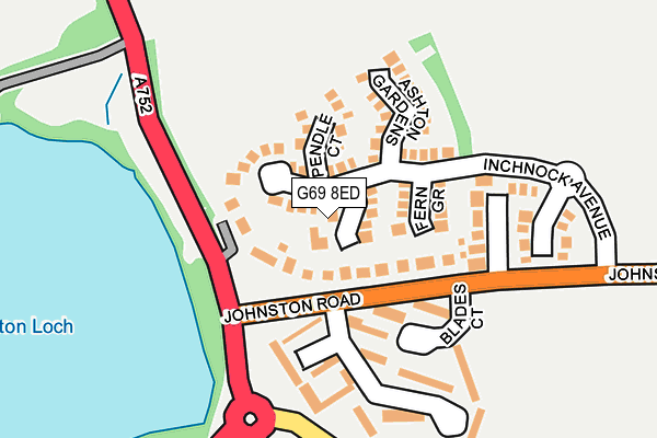 G69 8ED map - OS OpenMap – Local (Ordnance Survey)