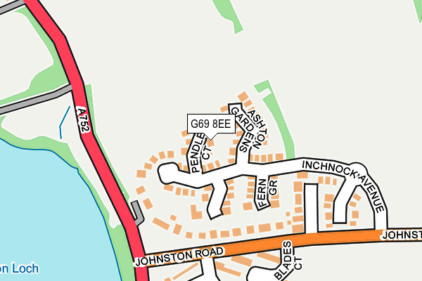 G69 8EE map - OS OpenMap – Local (Ordnance Survey)