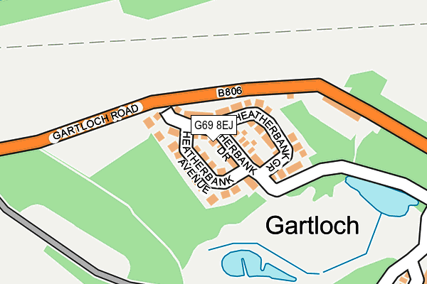 G69 8EJ map - OS OpenMap – Local (Ordnance Survey)