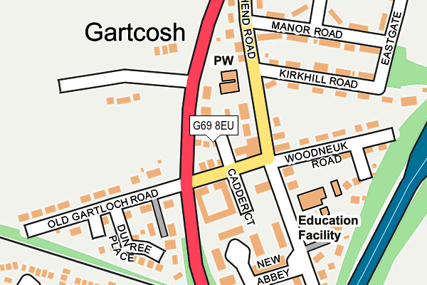 G69 8EU map - OS OpenMap – Local (Ordnance Survey)